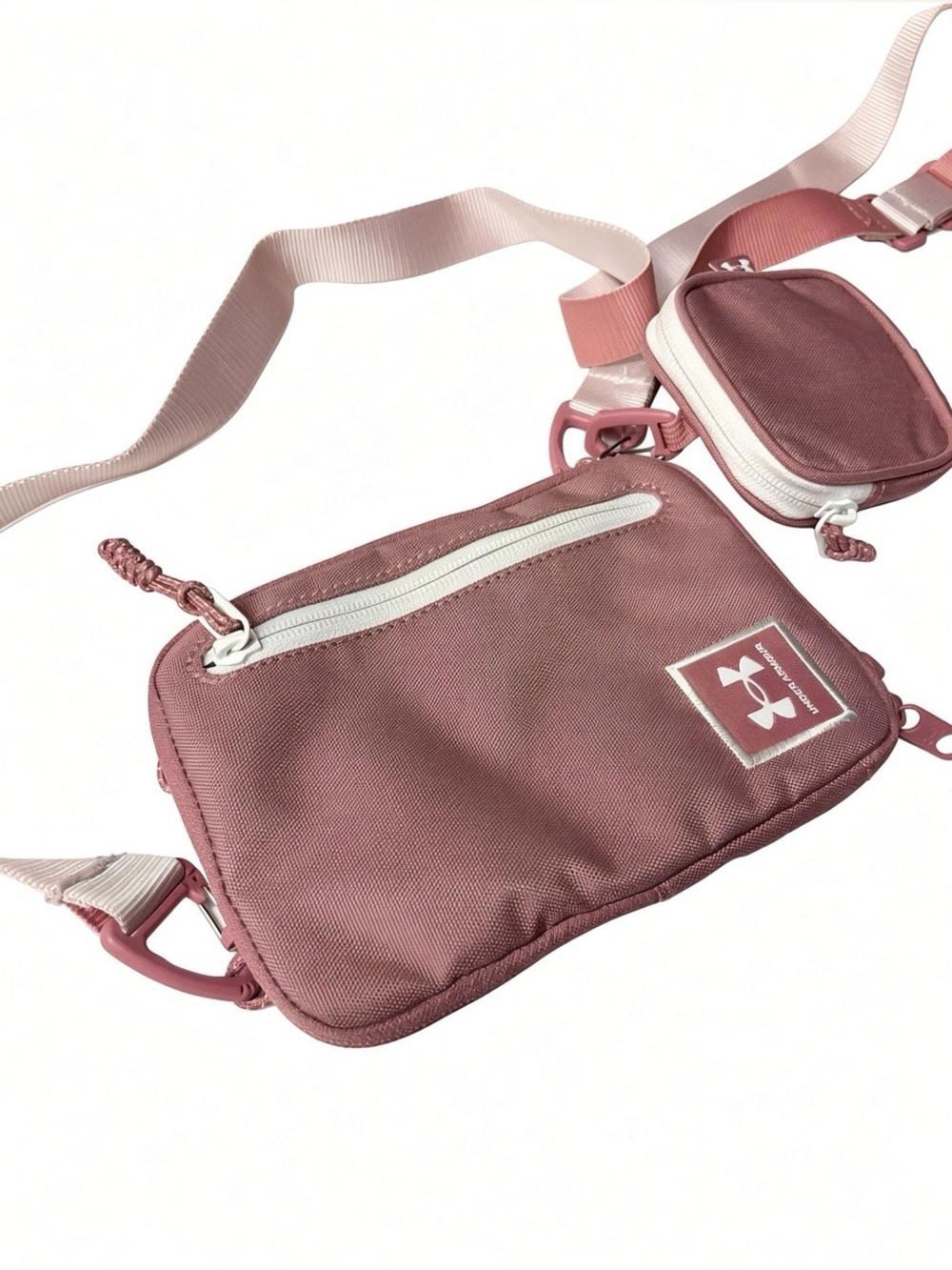 Under Armour Dusty Rose Pink Crossbody Pouch with Mini Coin AirPod Case